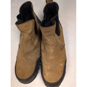 Duluth Trading Mens Brown Leather Waterproof Safety Work Boots Size 14 Medium